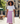 CREAM & PURPLE PLEATED SKIRT (XL/1X)