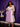 CREAM & PURPLE PLEATED SKIRT (XL/1X)