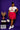 Lady Q’s Corner fuchsia high-waisted pleated fringe skirt worn with a white cherry graphic tee and sneakers