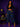 Lady Q’s Corner navy blue high-waisted wide-leg cropped trousers worn by a woman with a black long-sleeve crop top.