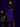 Lady Q’s Corner royal purple ribbed knit midi skirt with pearl-accented front buttons worn by a model in a studio.