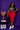 Lady Q’s Corner high-waisted red midi pencil skirt worn by a woman with a grey graphic t-shirt and white sneakers.