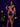 Lady Q’s Corner long sleeve maxi dress with vibrant pink, purple, and black tie-dye print and a side slit on a model.