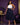 Lady Q’s Corner two-tone midi dress with a white halter-neck bodice and navy blue drop-waist skirt with a tie belt.